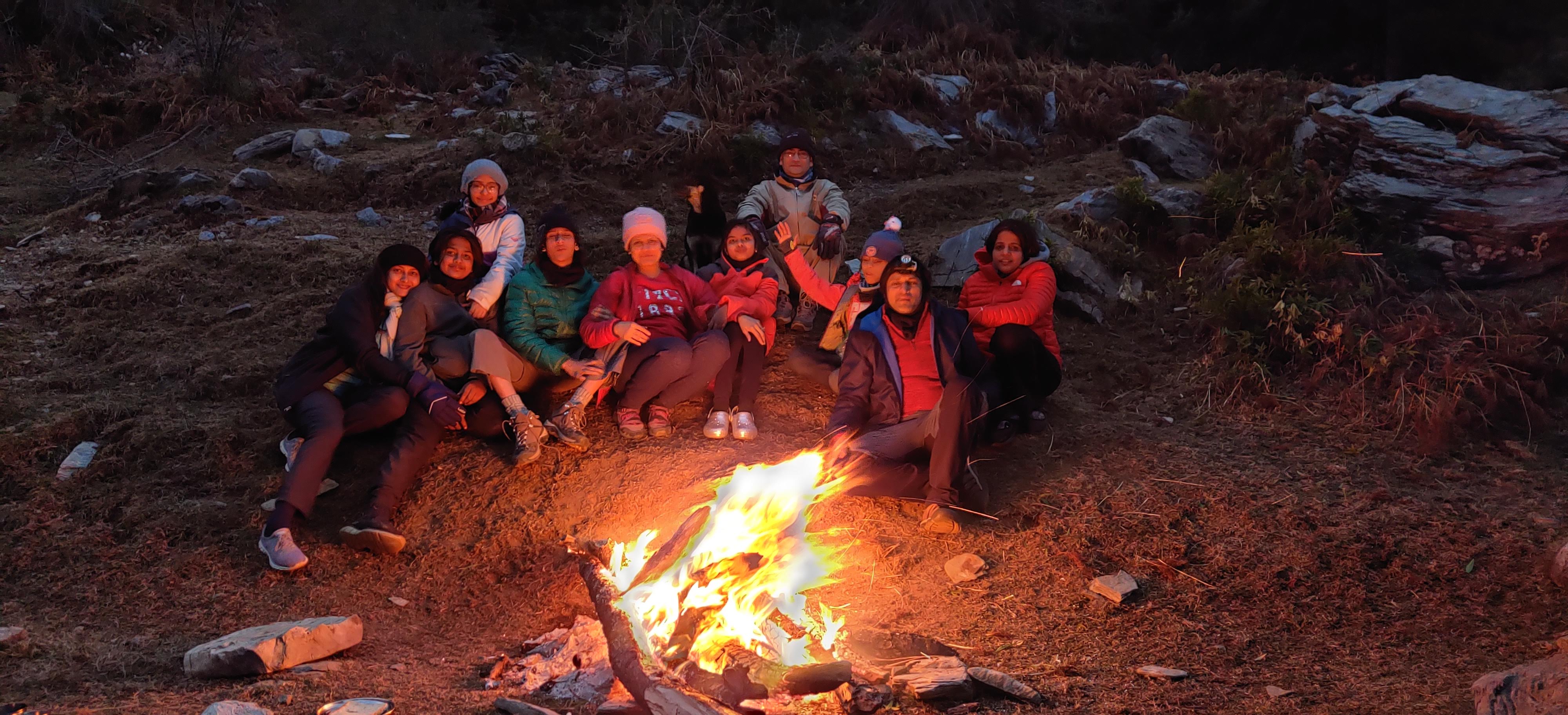 Campfire on trek